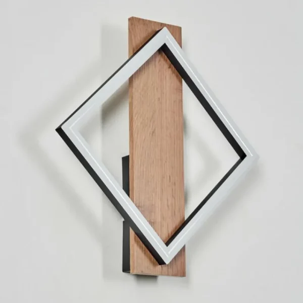 hofstein Applique murale Cascade LED Brun, Couleur bois, Noir, 1 lumière* Lampes Modernes