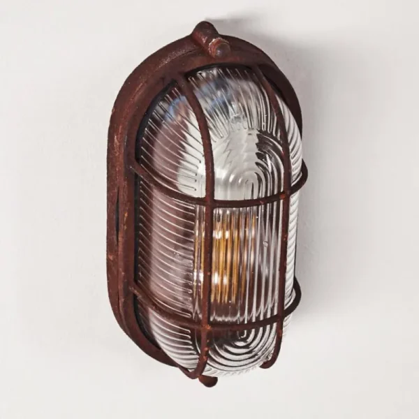 hofstein Applique murale Catawba Rouille, 1 lumière* Lampes En Verre