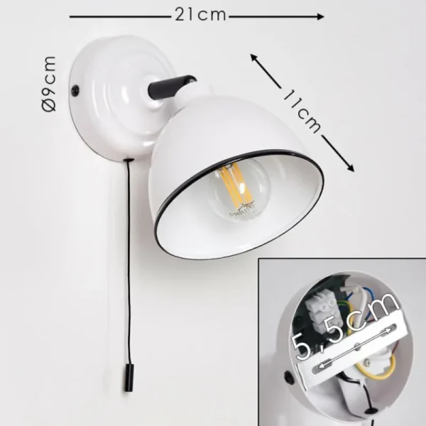 hofstein Applique murale Catharine Blanc, 1 lumière* Lampes Modernes