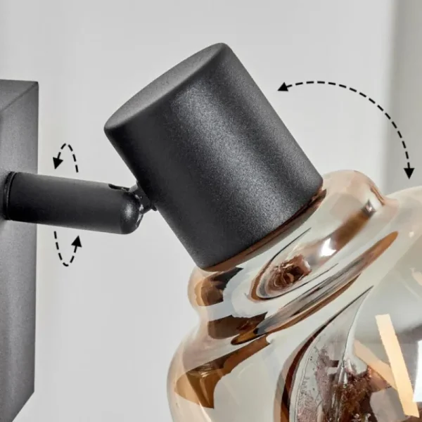 hofstein Applique murale Cevio Noir, 1 lumière* Lampes Modernes