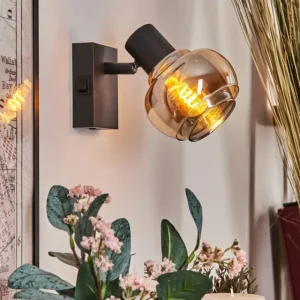 hofstein Applique murale Cevio Noir, 1 lumière* Lampes Modernes