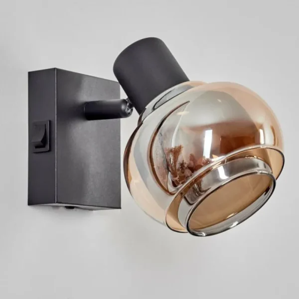 hofstein Applique murale Cevio Noir, 1 lumière* Lampes Modernes