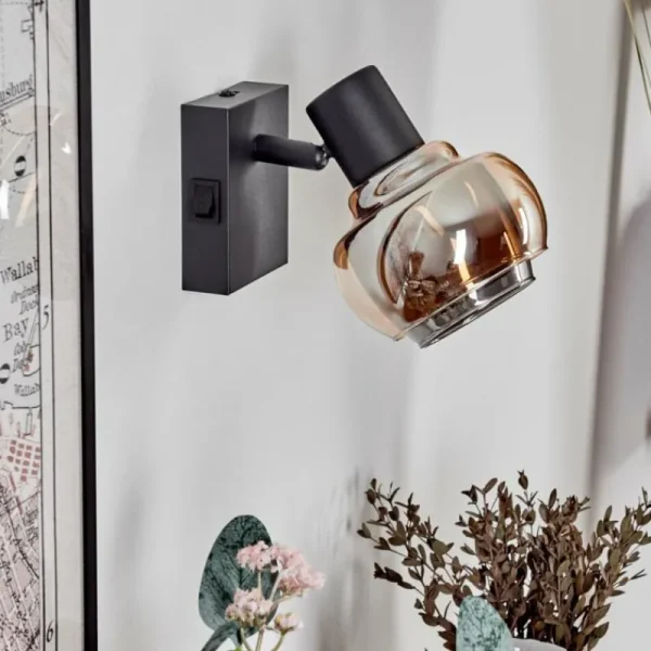 hofstein Applique murale Cevio Noir, 1 lumière* Lampes Modernes