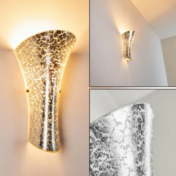 hofstein Applique murale Chieti Blanc, 1 lumière* Lampes En Verre