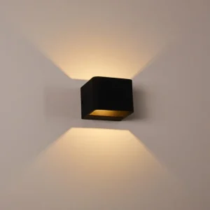 hofstein Applique murale Chuitna LED Noir, 1 lumière* Lampes Modernes