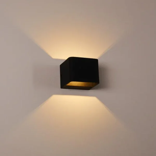 hofstein Applique murale Chuitna LED Noir, 1 lumière* Lampes Modernes
