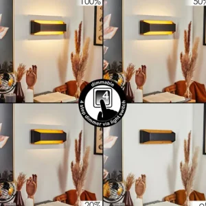 hofstein Applique murale Clarens LED Écru, Noir, 1 lumière* Lampes Modernes