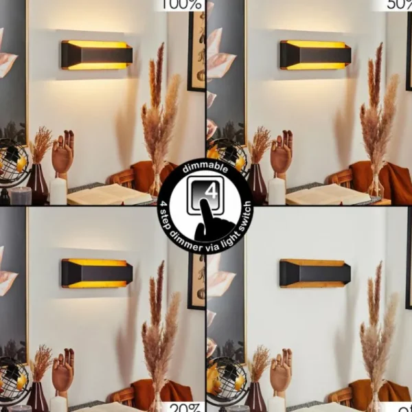 hofstein Applique murale Clarens LED Écru, Noir, 1 lumière* Lampes Modernes