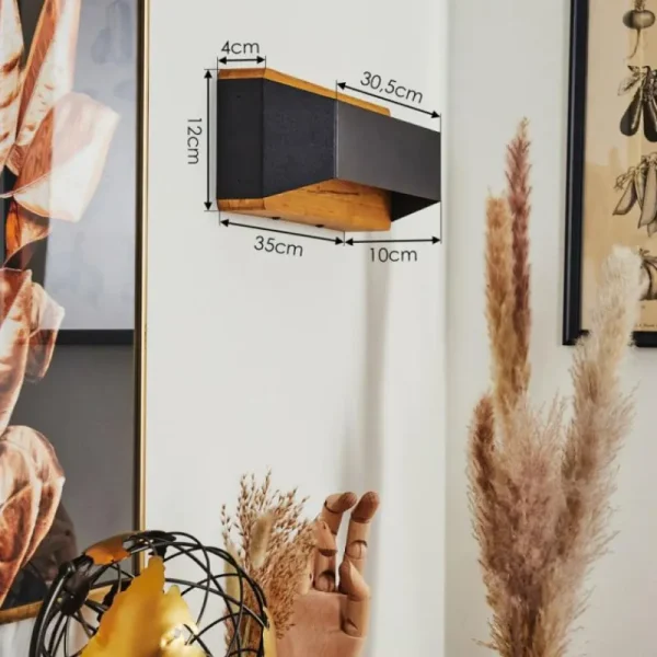 hofstein Applique murale Clarens LED Écru, Noir, 1 lumière* Lampes Modernes