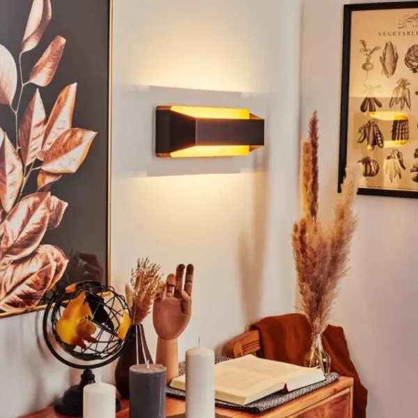 hofstein Applique murale Clarens LED Écru, Noir, 1 lumière* Lampes Modernes