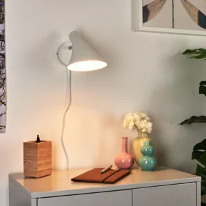 hofstein Applique murale Corralcay Chrome, Blanc, 1 lumière* Lampes Modernes