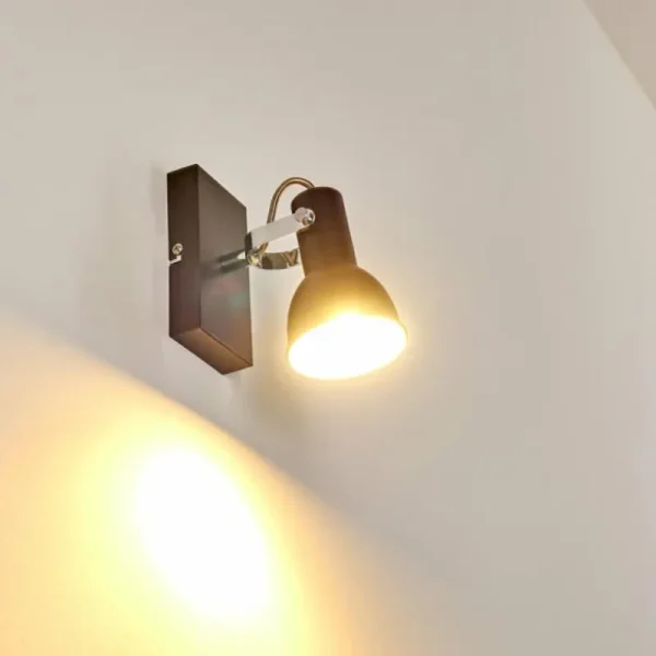 hofstein Applique murale Danikon Brun, Chrome, 1 lumière* Lampes Modernes