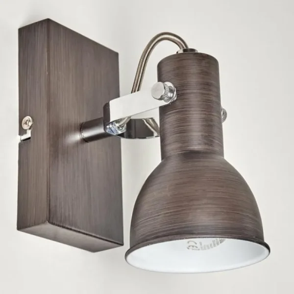 hofstein Applique murale Danikon Brun, Chrome, 1 lumière* Lampes Modernes