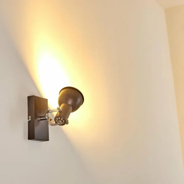 hofstein Applique murale Danikon Brun, Chrome, 1 lumière* Lampes Modernes