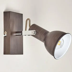 hofstein Applique murale Danikon Brun, Chrome, 1 lumière* Lampes Modernes