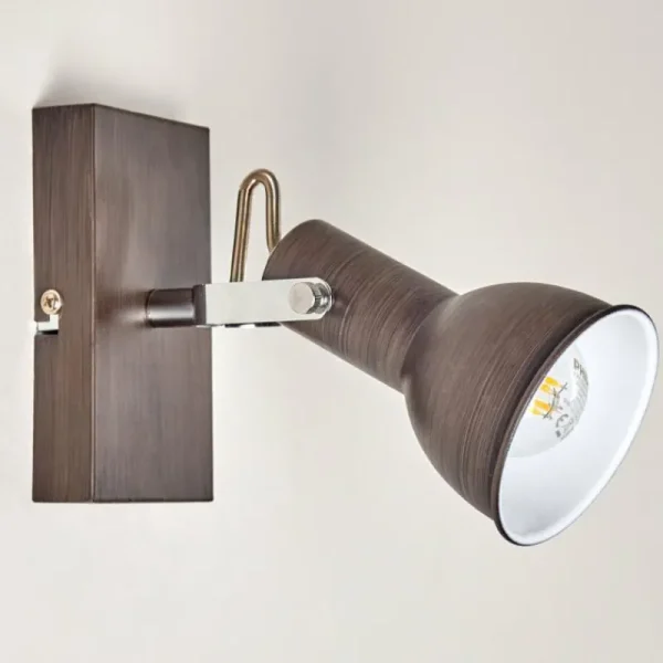 hofstein Applique murale Danikon Brun, Chrome, 1 lumière* Lampes Modernes