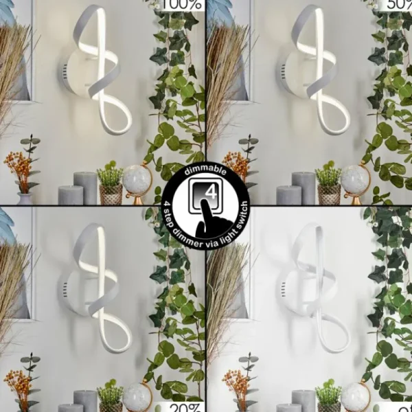 hofstein Applique murale Dauntey LED Blanc, 1 lumière* Lampes Modernes