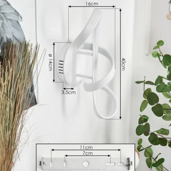hofstein Applique murale Dauntey LED Blanc, 1 lumière* Lampes Modernes