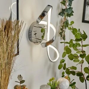 hofstein Applique murale Dauntey LED Chrome, Blanc, 1 lumière* Lampes Modernes