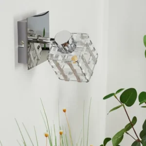 hofstein Applique murale Desrue Chrome, Argenté, 1 lumière* Lampes Modernes