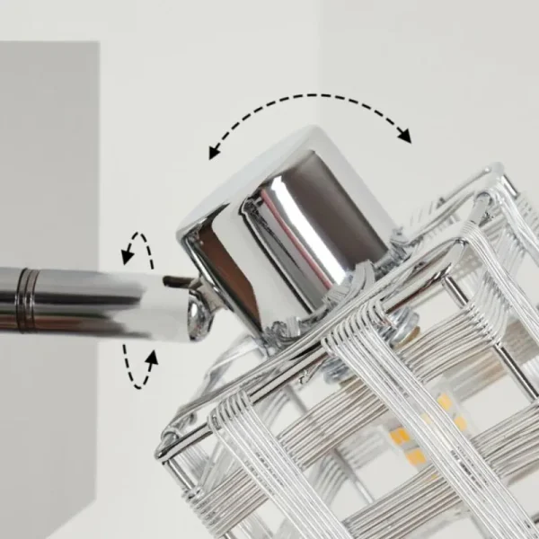 hofstein Applique murale Desrue Chrome, Argenté, 1 lumière* Lampes Modernes
