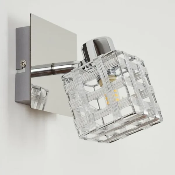 hofstein Applique murale Desrue Chrome, Argenté, 1 lumière* Lampes Modernes