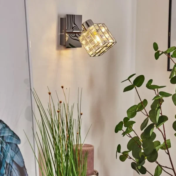 hofstein Applique murale Desrue Chrome, Argenté, 1 lumière* Lampes Modernes