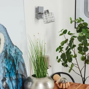hofstein Applique murale Desrue Chrome, Argenté, 1 lumière* Lampes Modernes