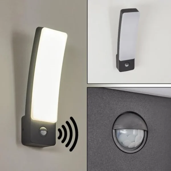 hofstein Applique murale d'extérieur Maseru LED Anthracite, 1 lumière, Détecteur de mouvement* Lampes Modernes