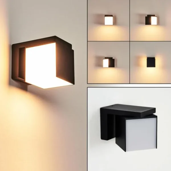 hofstein Applique murale d'extérieur Swanek LED Noir, 1 lumière* Lampes Modernes