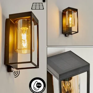 hofstein Applique murale d'extérieur Palanga LED Noir, 1 lumière, Détecteur de mouvement* Lampes Modernes