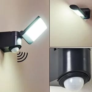 hofstein Applique murale d'extérieur Larvik LED Anthracite, 1 lumière, Détecteur de mouvement* Lampes Modernes