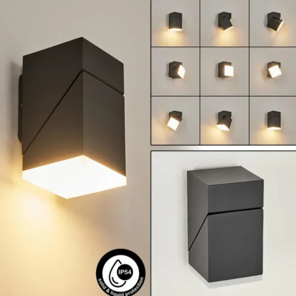 hofstein Applique murale d'extérieur Toogong LED Anthracite, 1 lumière* Lampes Modernes