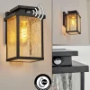 hofstein Applique murale d'extérieur Tieva Noir, 1 lumière, Détecteur de mouvement* Lampes Modernes