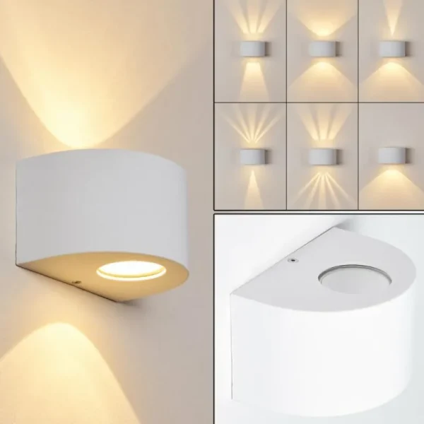 hofstein Applique murale d'extérieur Windhoek LED Blanc, 2 lumières* Lampes Modernes
