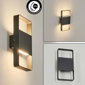 hofstein Applique murale d'extérieur Dundarrah LED Anthracite, 2 lumières* Lampes Modernes