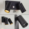 hofstein Applique murale d'extérieur Hakamken Noir, 2 lumières, Détecteur de mouvement* Lampes Modernes