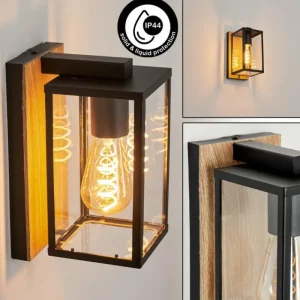 hofstein Applique murale d'extérieur Fortunies Brun, Couleur bois, Noir, 1 lumière* Lampes Modernes