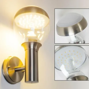hofstein Applique murale d'extérieur CORDOVA LED Acier inoxydable, 1 lumière* Lampes Modernes