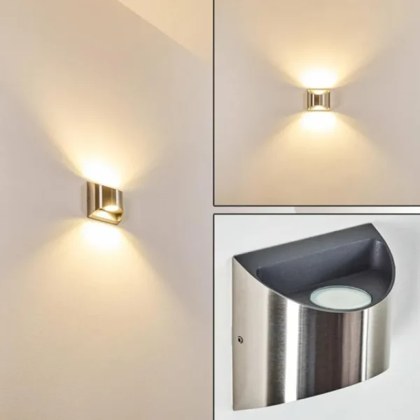 hofstein Applique murale d'extérieur Vano LED Nickel mat, 2 lumières* Lampes Modernes