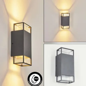 hofstein Applique murale d'extérieur Ramalhal Anthracite, 2 lumières* Lampes Modernes
