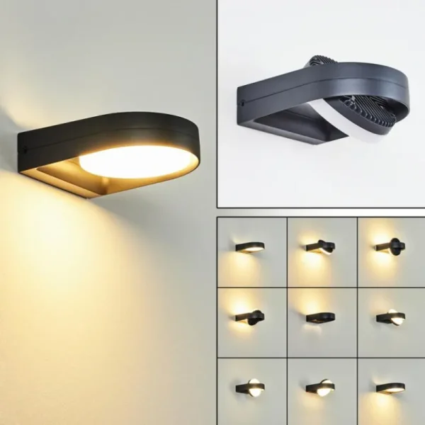 hofstein Applique murale d'extérieur Falatasa LED Anthracite, 1 lumière* Lampes Modernes