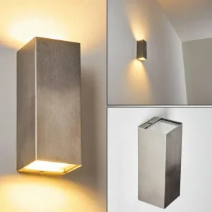 hofstein Applique murale d'extérieur Bogachiel LED Acier brossé, 1 lumière* Lampes Modernes