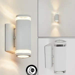 hofstein Applique murale d'extérieur Amyton Blanc, 2 lumières* Lampes Modernes