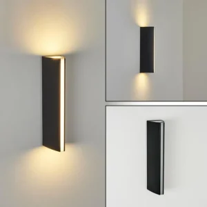 hofstein Applique murale d'extérieur Rotterdam LED Noir, 1 lumière* Lampes Modernes