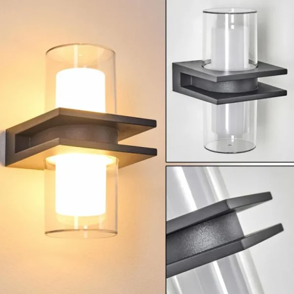 hofstein Applique murale d'extérieur Kekenis LED Anthracite, 1 lumière* Lampes Modernes