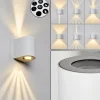hofstein Applique murale d'extérieur Mora LED Blanc, 2 lumières* Lampes Modernes