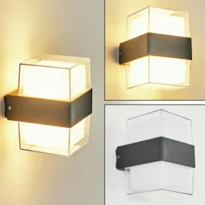 hofstein Applique murale d'extérieur Cesta LED Noir, 2 lumières* Lampes Modernes