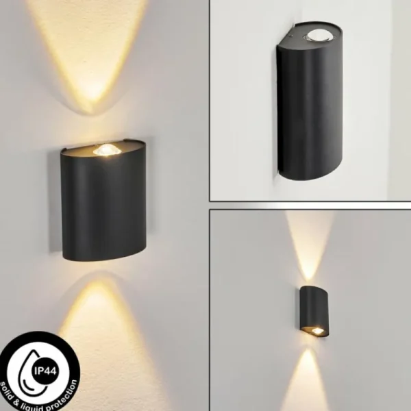 hofstein Applique murale d'extérieur Oiba LED Gris, 1 lumière* Lampes Modernes