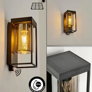 hofstein Applique murale d'extérieur Palanga LED Noir, 1 lumière, Détecteur de mouvement* Lampes Modernes